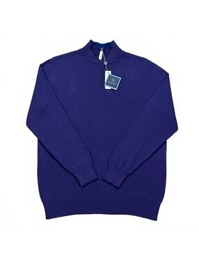 NWT Tailorbyrd Mens Purple 1/4 Zip Pullover Sweater Size Medium